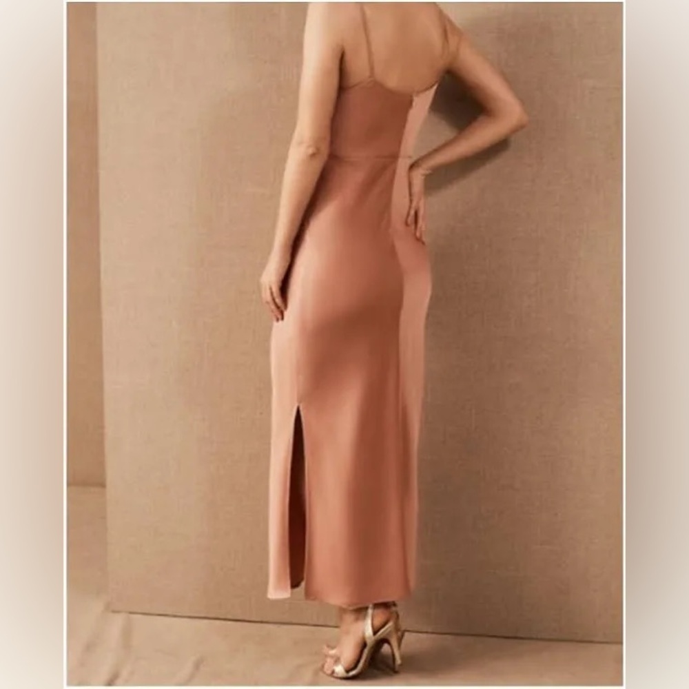 BHLDN Cali satin cowl neck dress - Picture 2 of 5